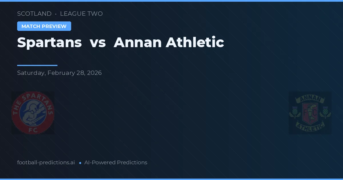 Spartans vs Annan Athletic — matchtips och förhandstitt