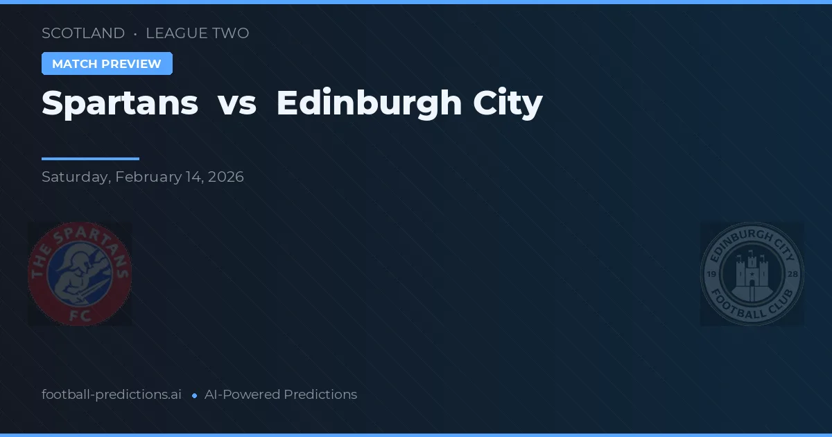 Spartans vs Edinburgh City — matchtips och förhandstitt