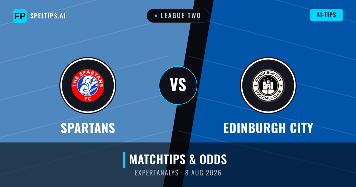 Spartans vs Edinburgh City — matchtips och förhandstitt