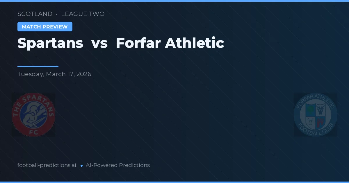 Spartans vs Forfar Athletic — matchtips och förhandstitt