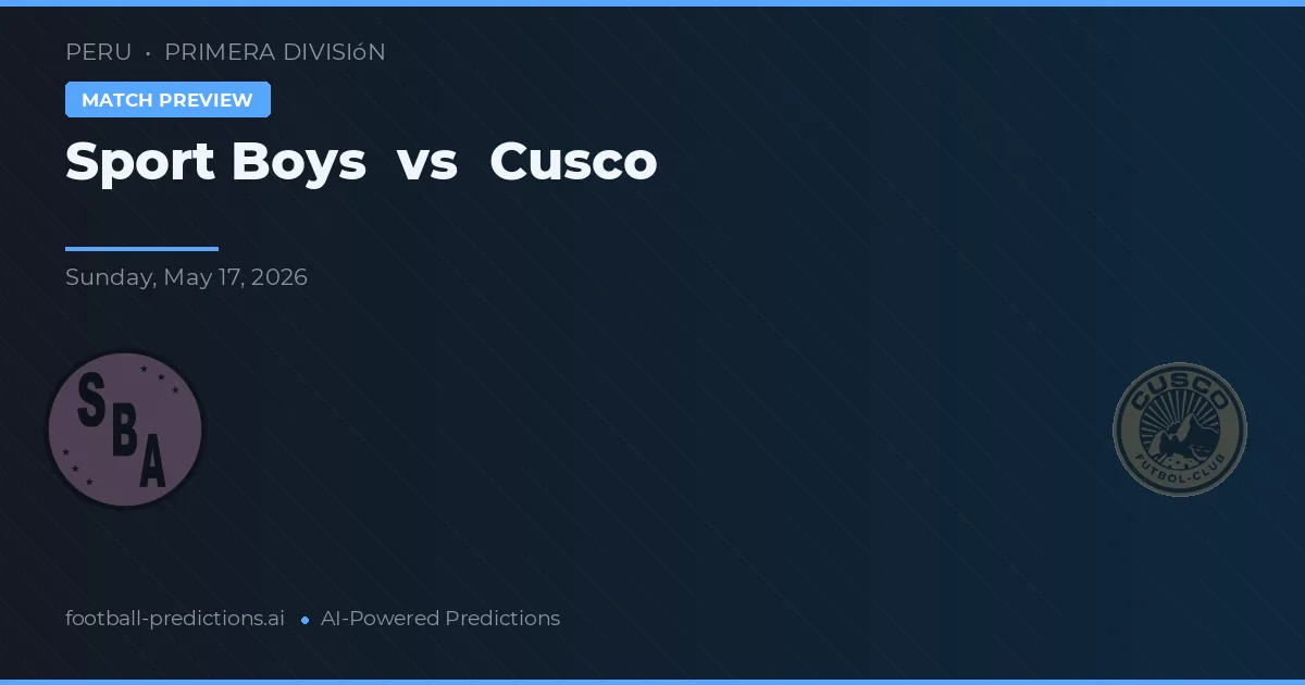 Sport Boys vs Cusco — matchtips och förhandstitt