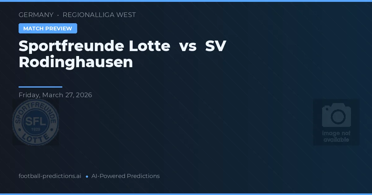 Sportfreunde Lotte vs SV Rodinghausen — matchtips och förhandstitt