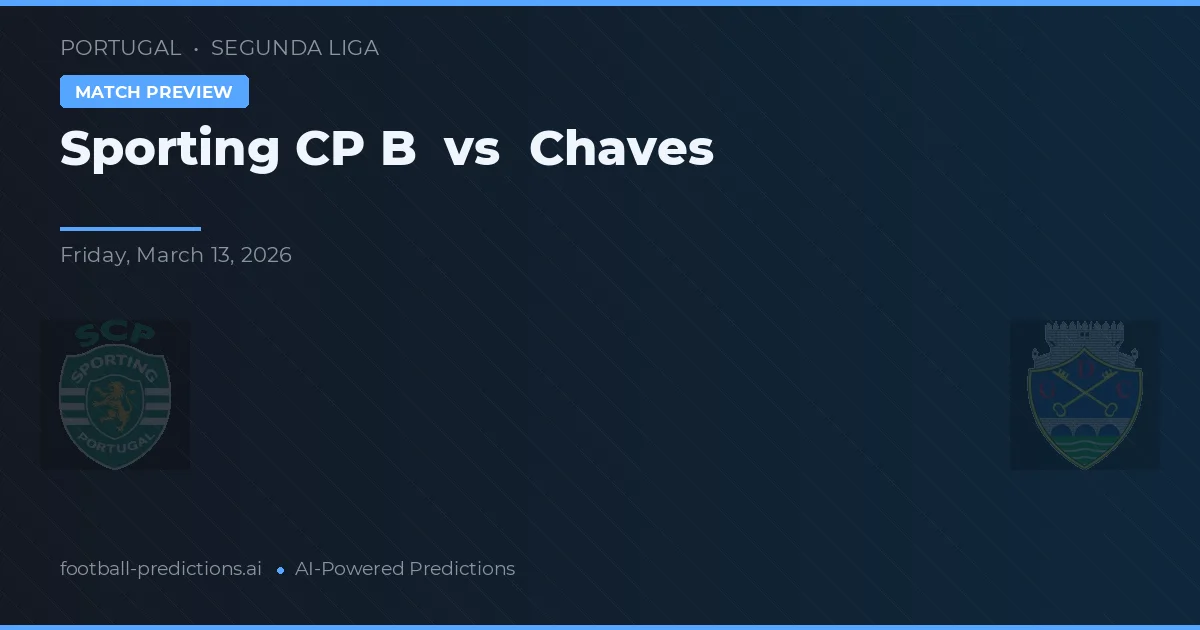 Sporting CP B vs Chaves — matchtips och förhandstitt