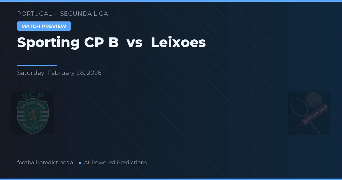 Sporting CP B vs Leixões — matchtips och förhandstitt