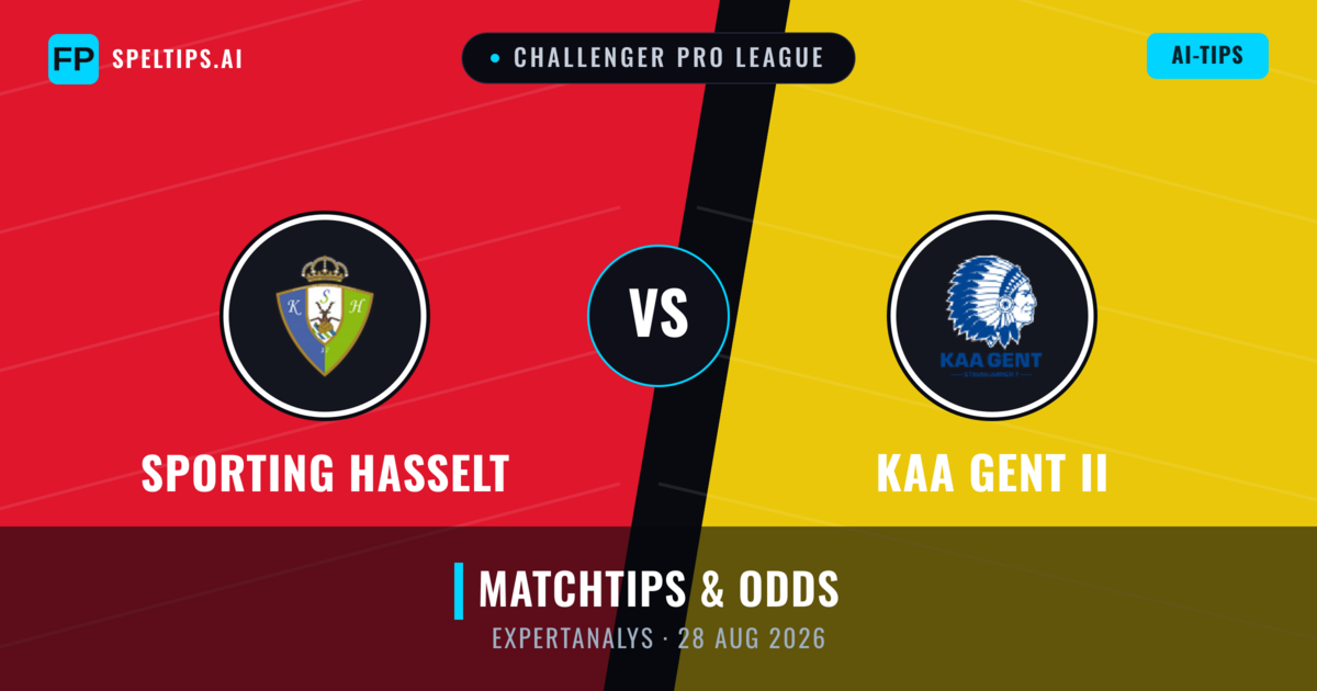 Sporting Hasselt vs KAA Gent II — matchtips och förhandstitt