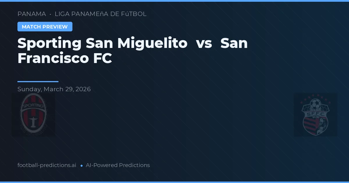 Sporting San Miguelito vs San Francisco FC — matchtips och förhandstitt