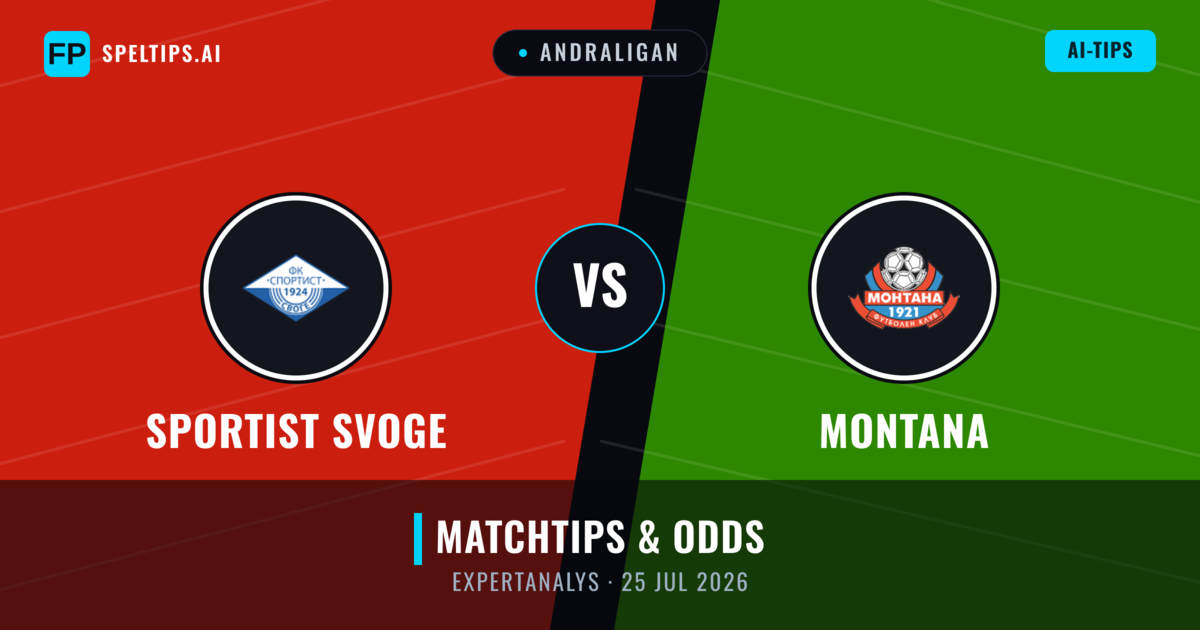 Sportist Svoge vs Montana — matchtips och förhandstitt