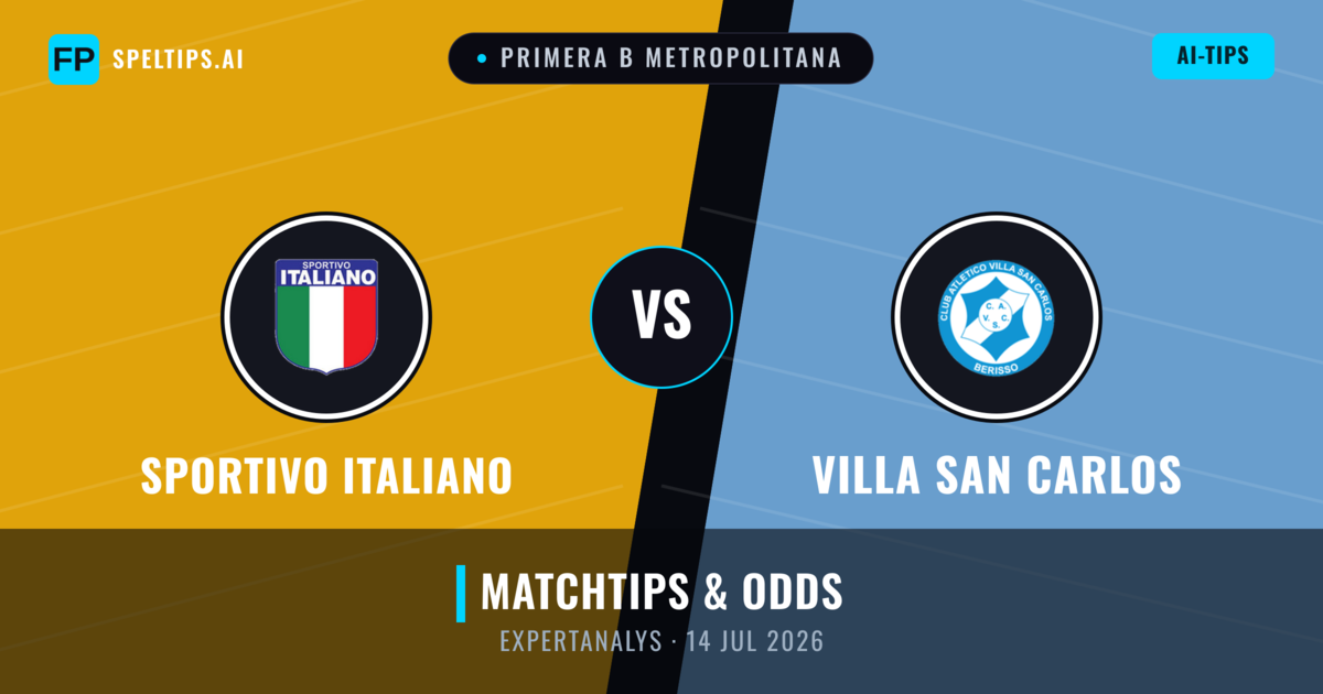 Sportivo Italiano vs Villa San Carlos — matchtips och förhandstitt