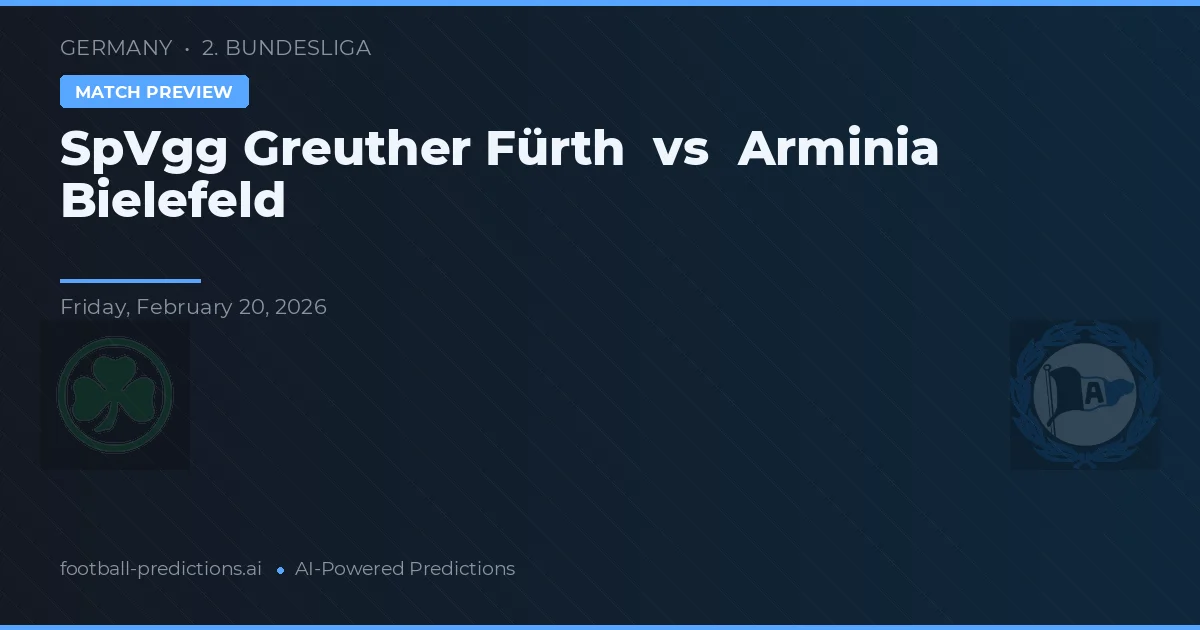 SpVgg Greuther Fürth vs Arminia Bielefeld — matchtips och förhandstitt