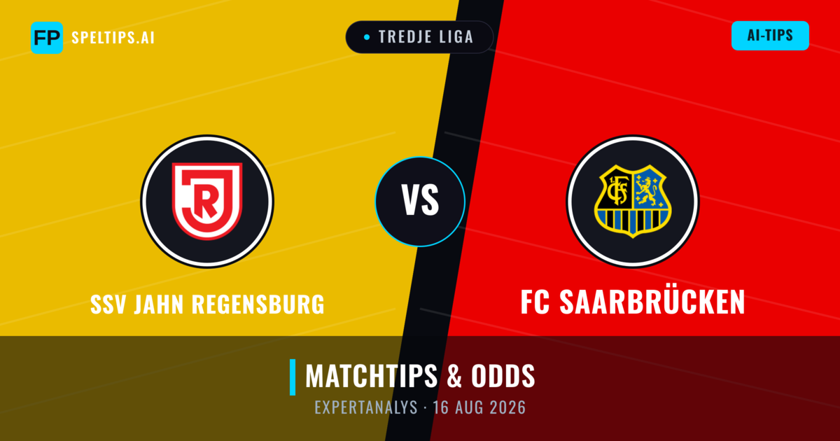 SSV Jahn Regensburg vs FC Saarbrücken — matchtips och förhandstitt