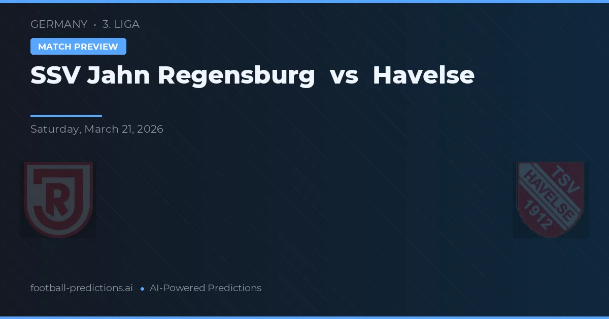 SSV Jahn Regensburg vs Havelse — matchtips och förhandstitt