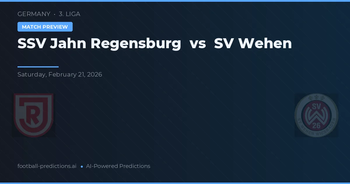 SSV Jahn Regensburg vs SV Wehen — matchtips och förhandstitt