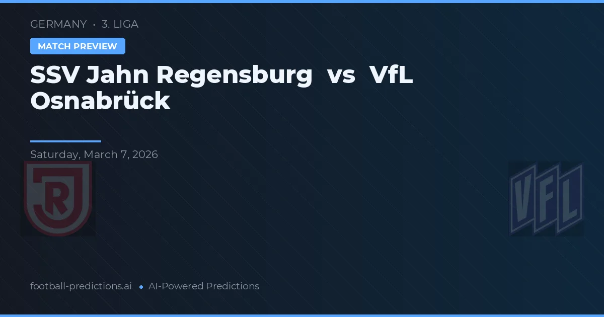 SSV Jahn Regensburg vs VfL Osnabrück — matchtips och förhandstitt