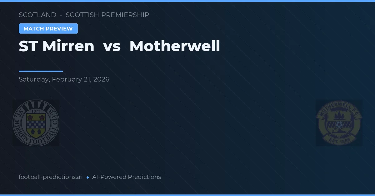 ST Mirren vs Motherwell — matchtips och förhandstitt