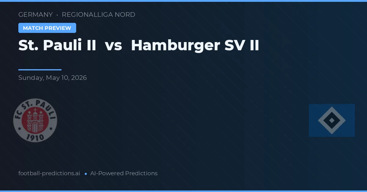 St. Pauli II vs Hamburger SV II — matchtips och förhandstitt