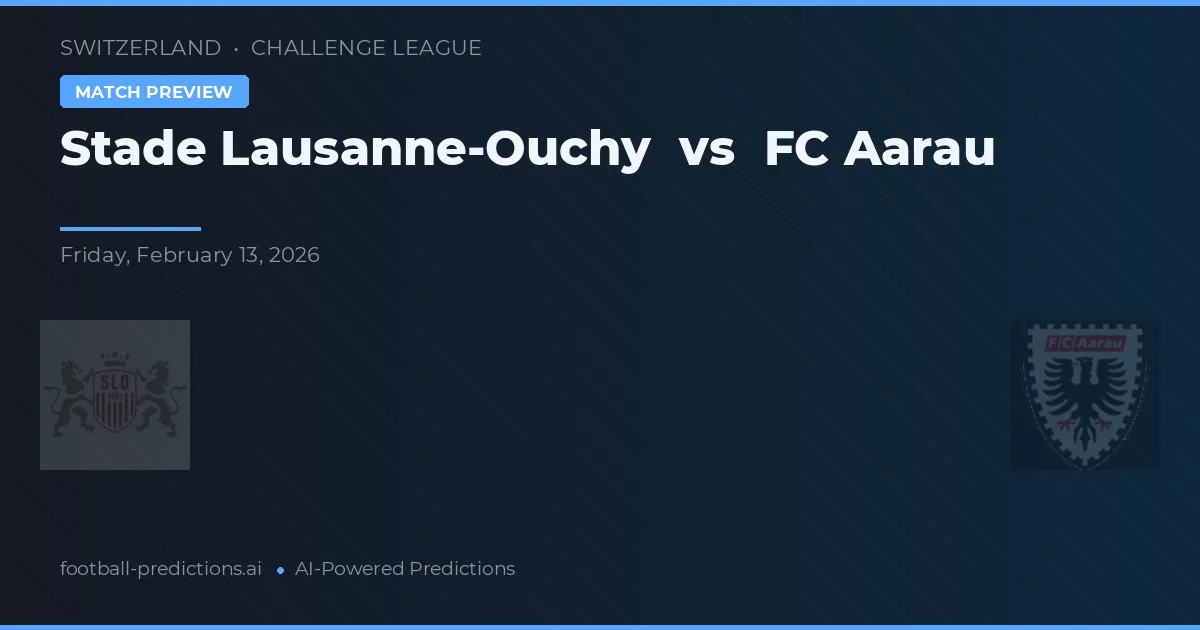 Stade Lausanne-Ouchy vs FC Aarau — matchtips och förhandstitt