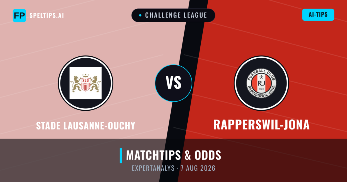 Stade Lausanne-Ouchy vs Rapperswil-Jona — matchtips och förhandstitt