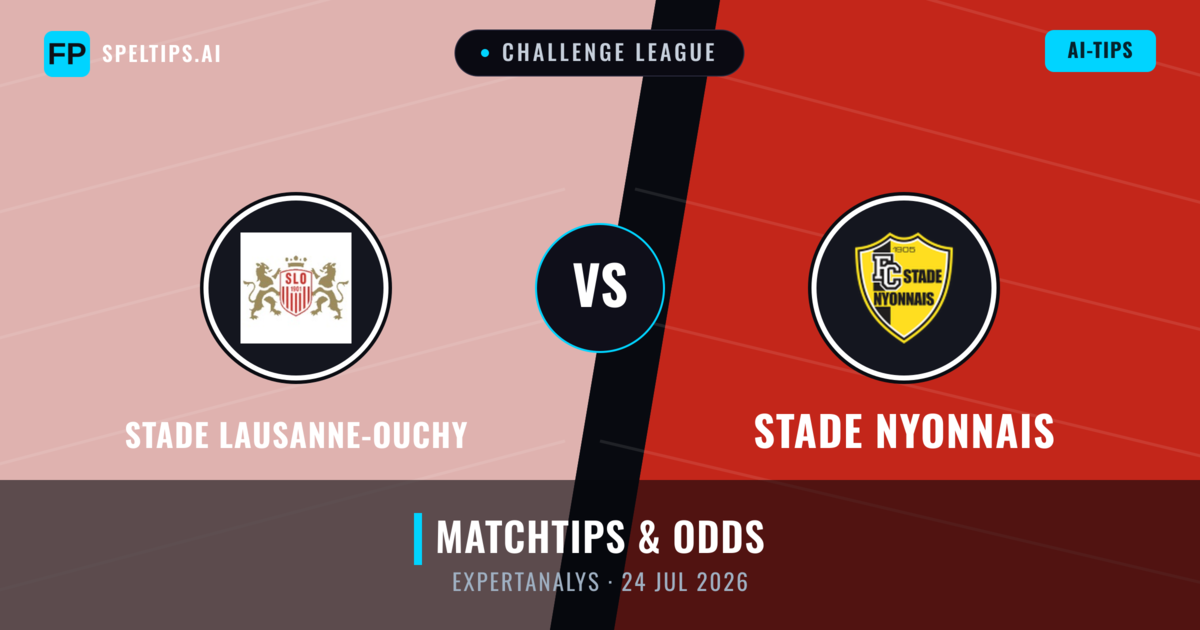 Stade Lausanne-Ouchy vs Stade Nyonnais — matchtips och förhandstitt