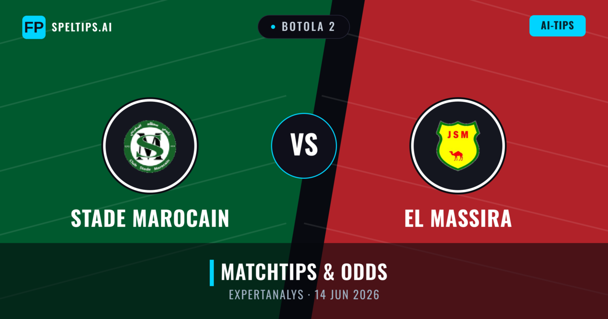 Stade Marocain vs El Massira — matchtips och förhandstitt