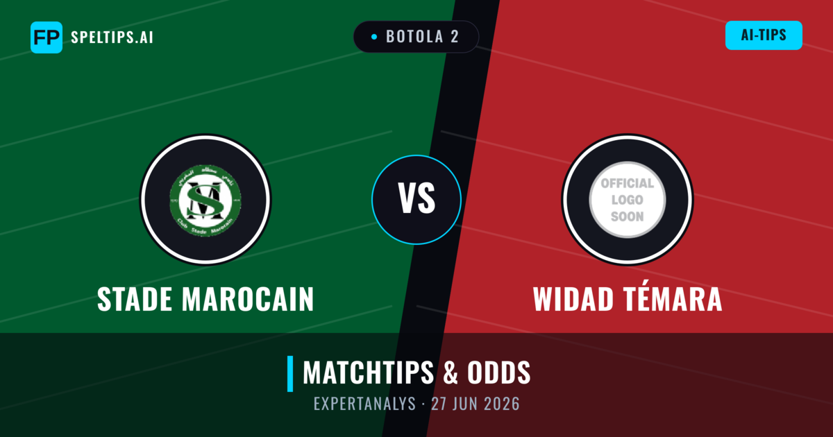 Stade Marocain vs Widad Témara — matchtips och förhandstitt