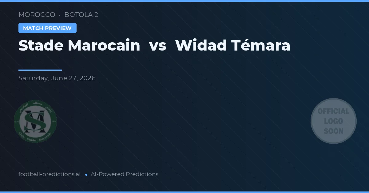 Stade Marocain vs Widad Témara — matchtips och förhandstitt
