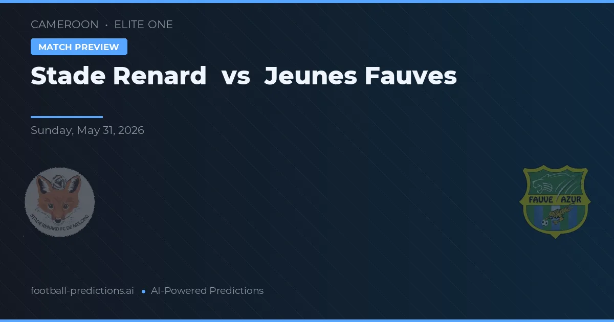Stade Renard vs Jeunes Fauves — matchtips och förhandstitt
