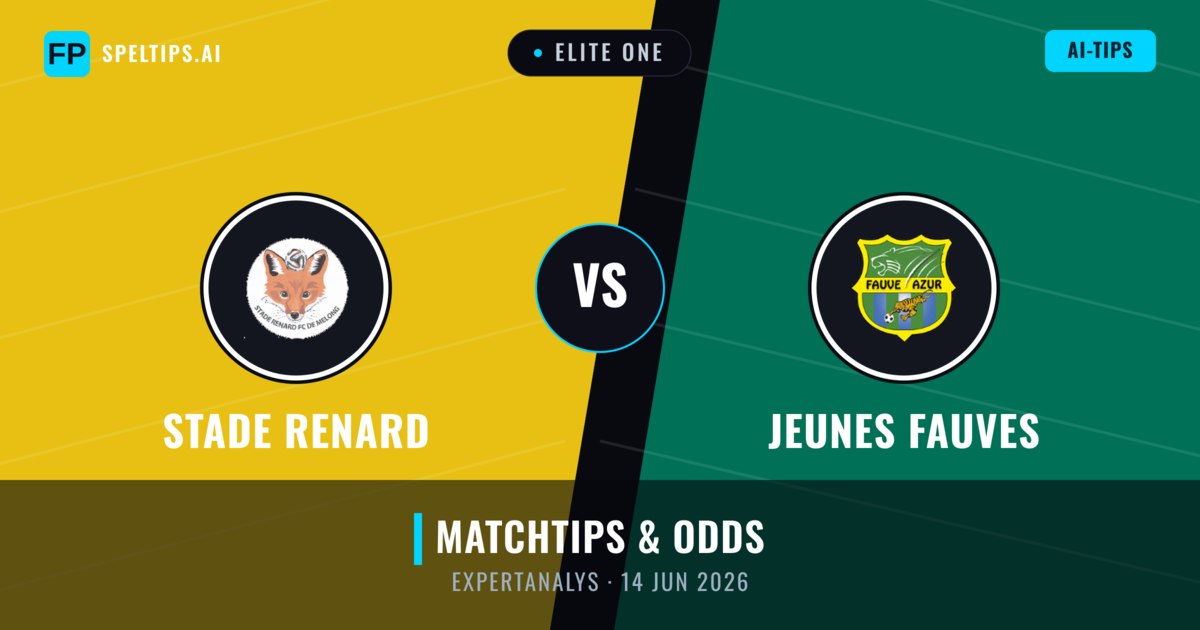 Stade Renard vs Jeunes Fauves — matchtips och förhandstitt