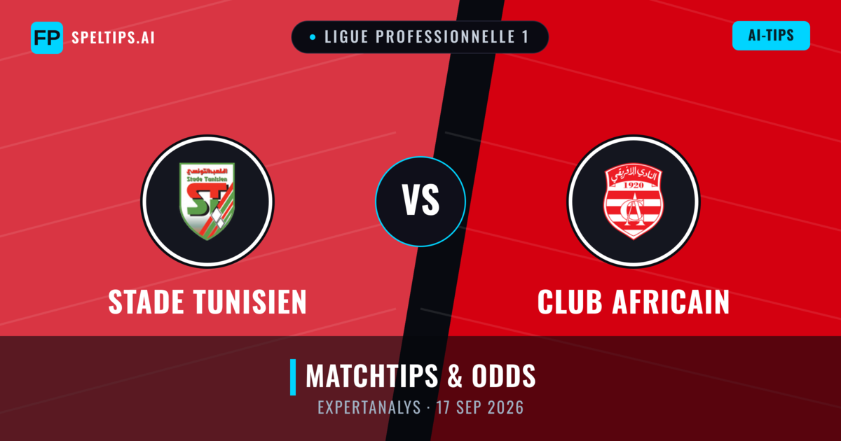 Stade Tunisien vs Club Africain — matchtips och förhandstitt