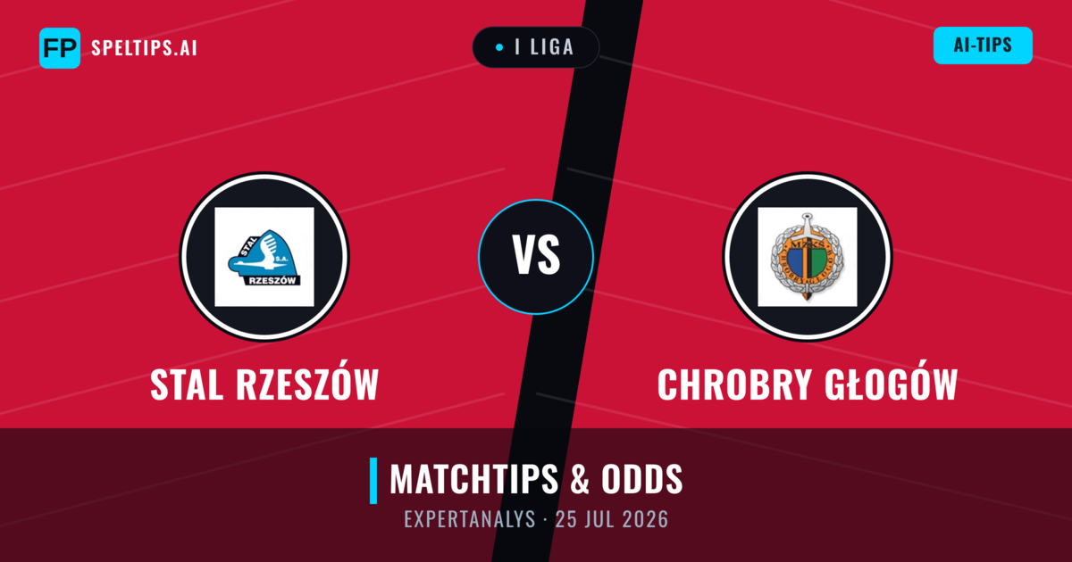 Stal Rzeszów vs Chrobry Głogów — matchtips och förhandstitt