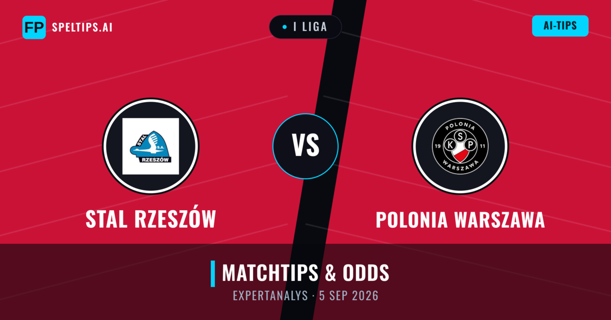 Stal Rzeszów vs Polonia Warszawa — matchtips och förhandstitt