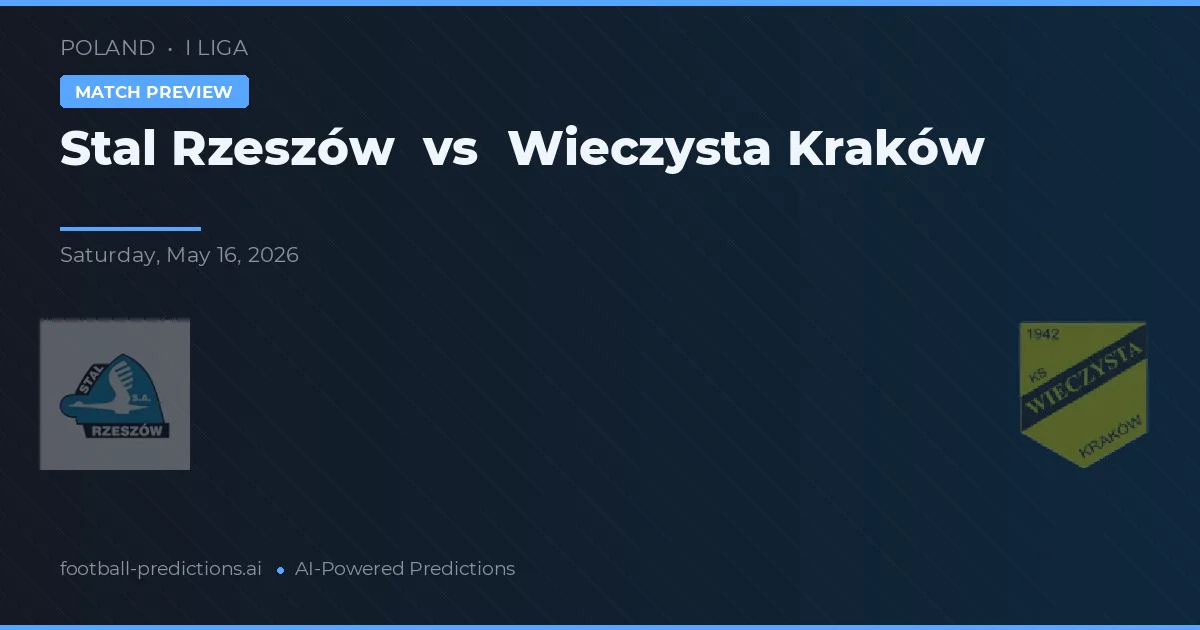 Stal Rzeszów vs Wieczysta Kraków — matchtips och förhandstitt