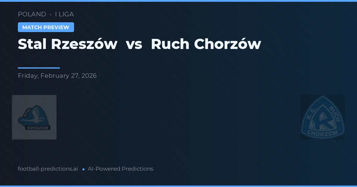 Stal Rzeszów vs Ruch Chorzów — matchtips och förhandstitt