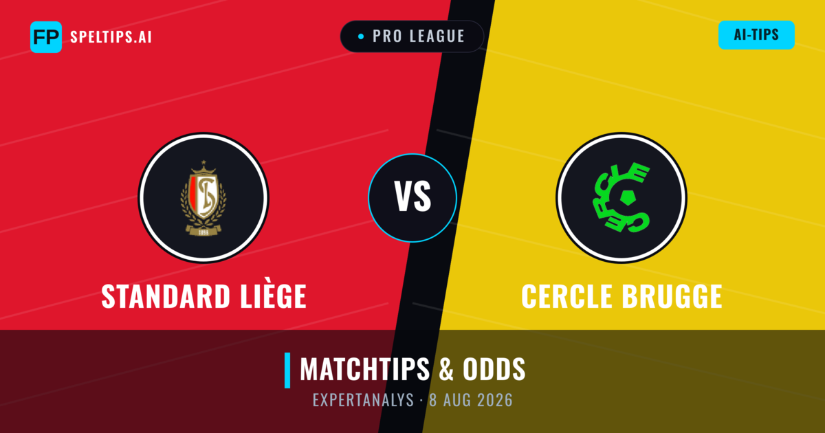 Standard Liège vs Cercle Brugge — matchtips och förhandstitt