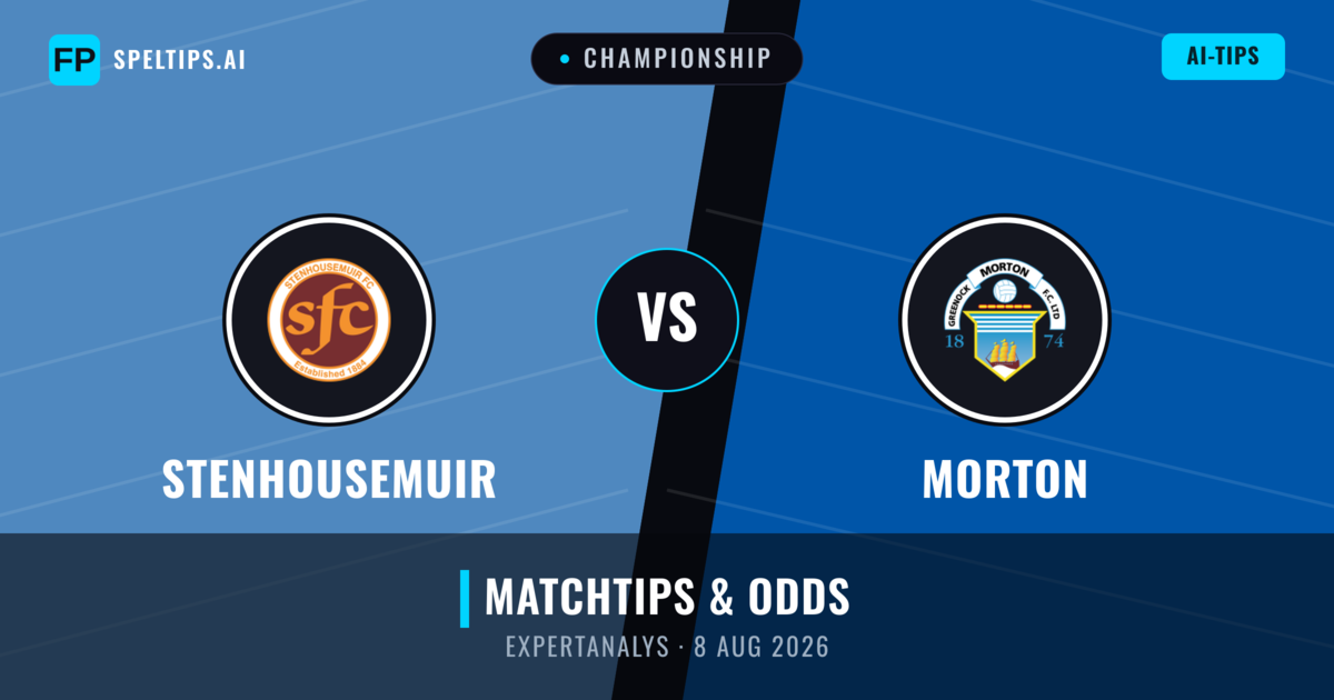 Stenhousemuir vs Morton — matchtips och förhandstitt