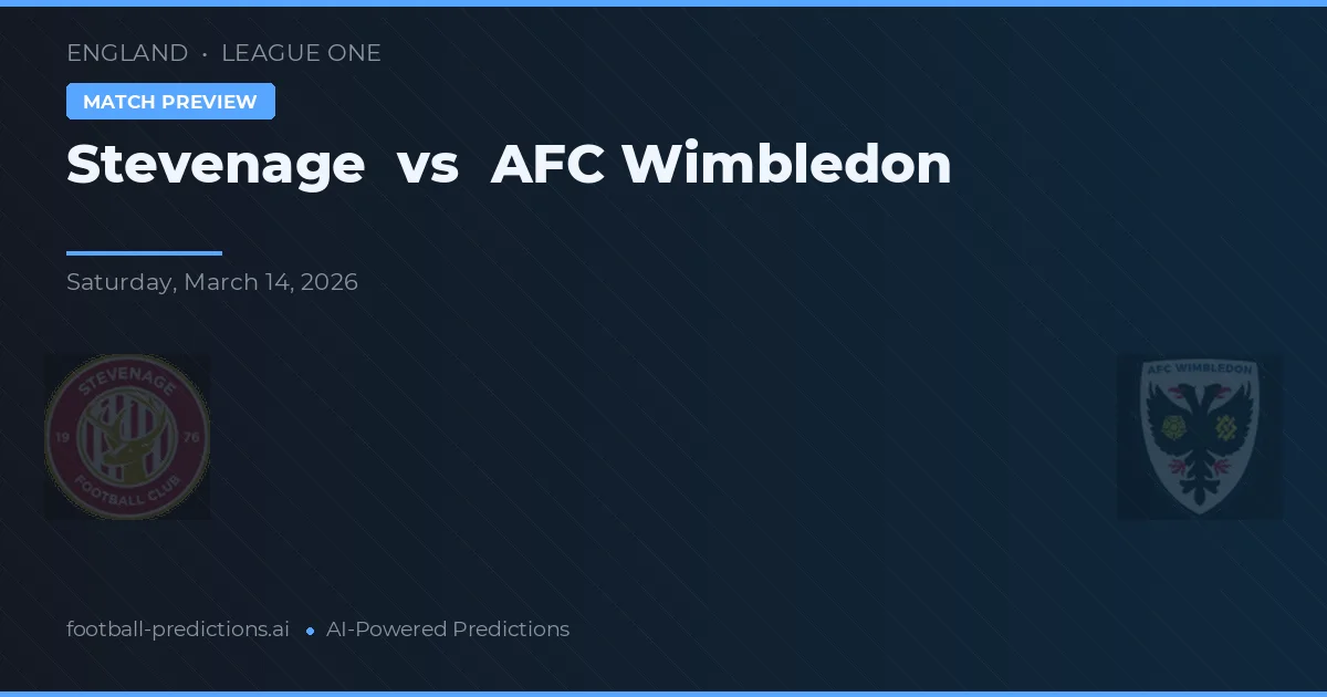 Stevenage vs AFC Wimbledon — matchtips och förhandstitt