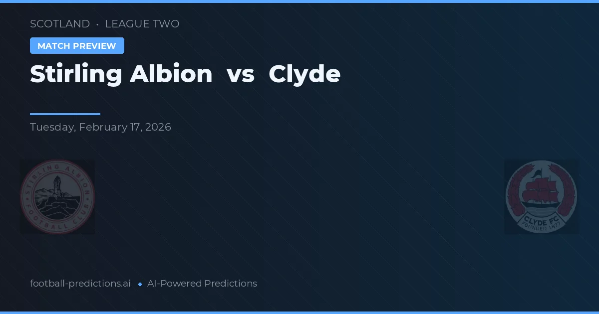 Stirling Albion vs Clyde — matchtips och förhandstitt
