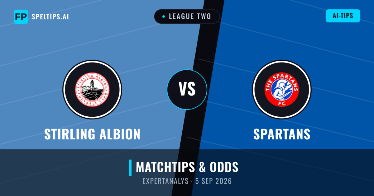 Stirling Albion vs Spartans — matchtips och förhandstitt