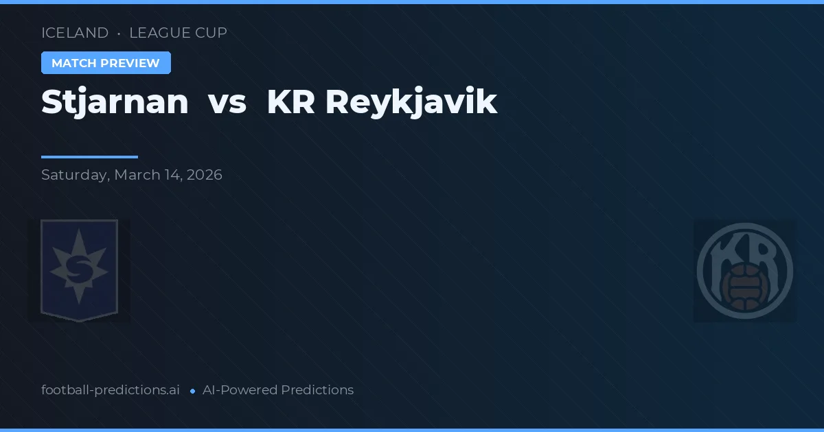 Stjarnan vs KR Reykjavik — matchtips och förhandstitt