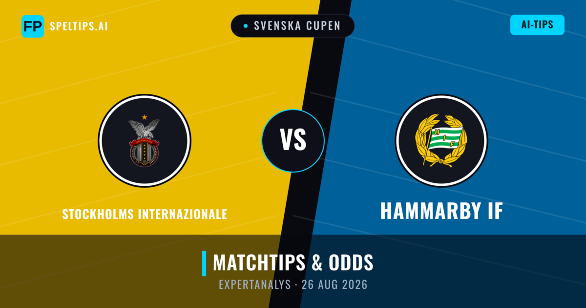 Stockholms Internazionale vs Hammarby IF — matchtips och förhandstitt