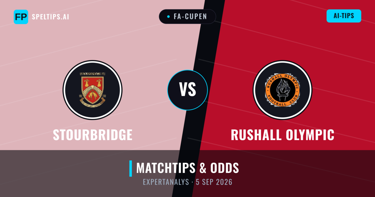 Stourbridge vs Rushall Olympic — matchtips och förhandstitt