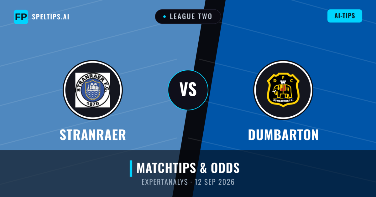 Stranraer vs Dumbarton — matchtips och förhandstitt