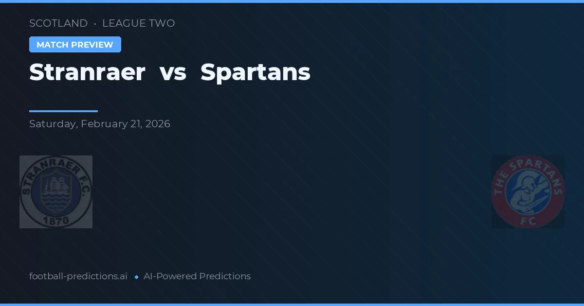 Stranraer vs Spartans — matchtips och förhandstitt