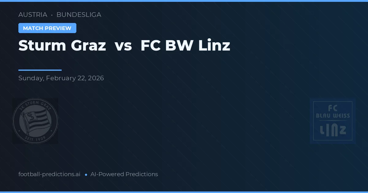 Sturm Graz vs FC Linz — matchtips och förhandstitt