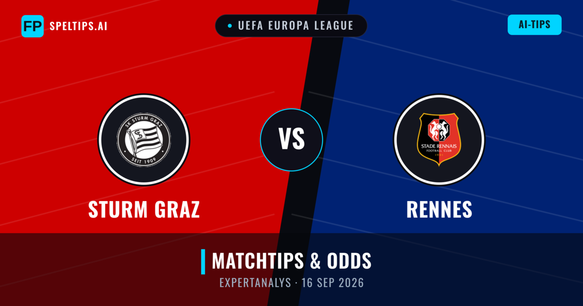 Sturm Graz vs Rennes — matchtips och förhandstitt