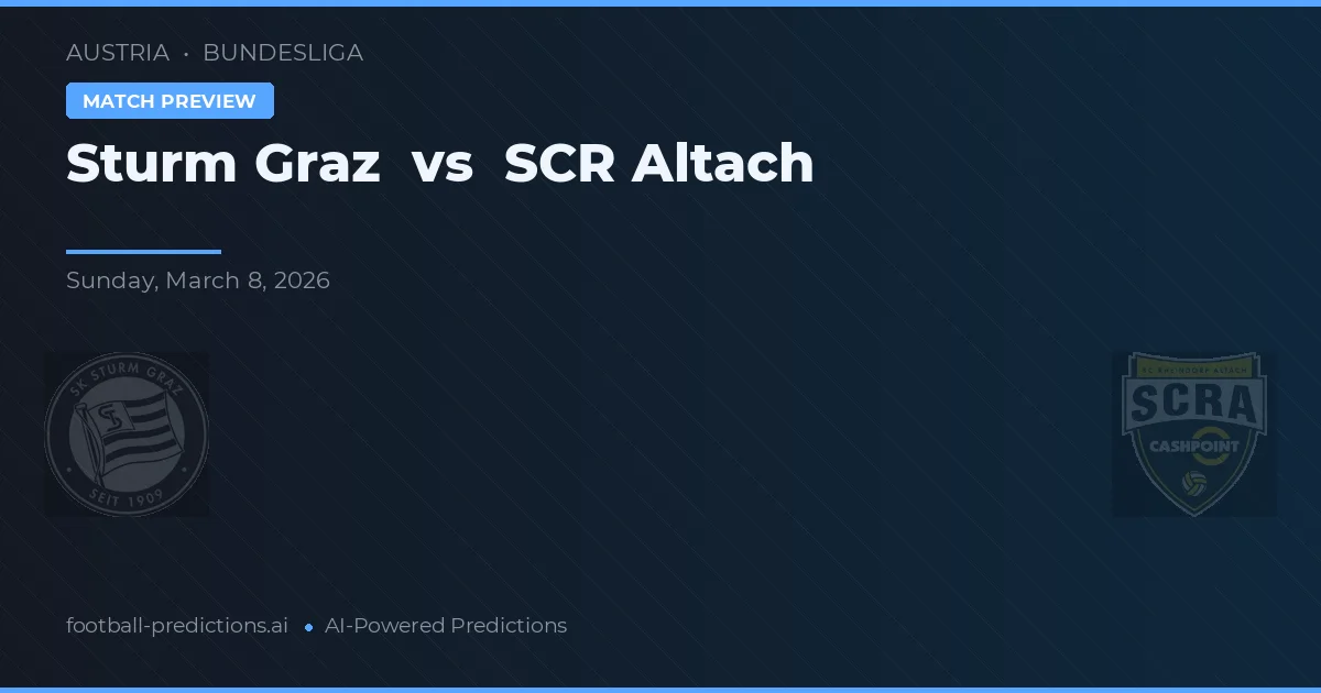 Sturm Graz vs SCR Altach — matchtips och förhandstitt