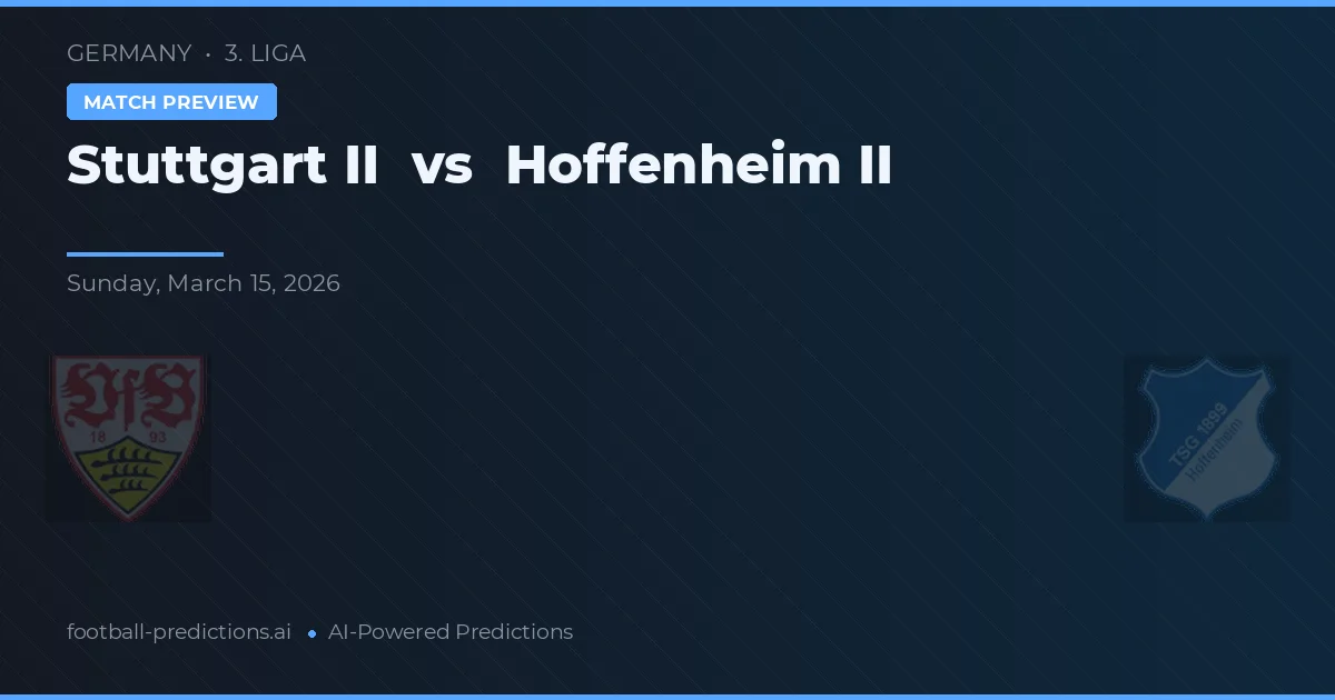 Stuttgart II vs Hoffenheim II — matchtips och förhandstitt