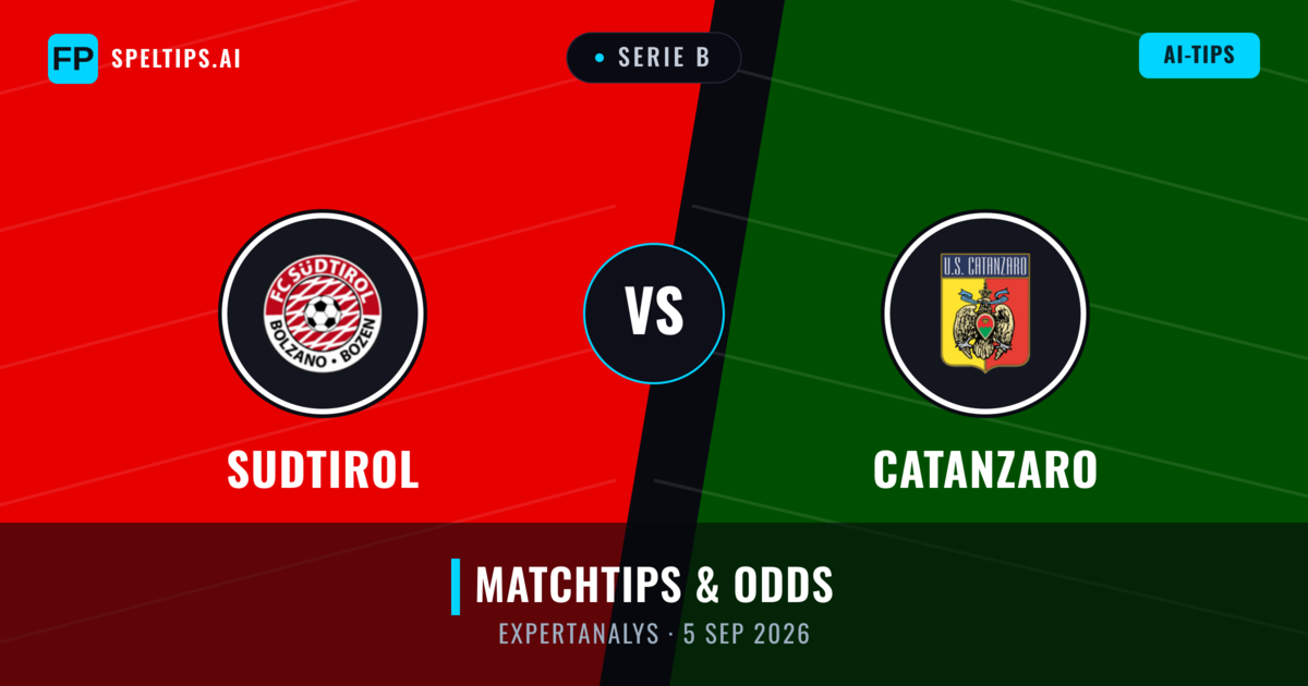 Sudtirol vs Catanzaro — matchtips och förhandstitt