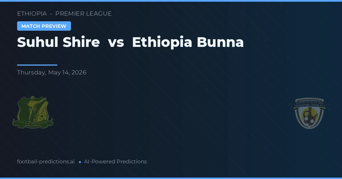 Suhul Shire vs Ethiopia Bunna — matchtips och förhandstitt
