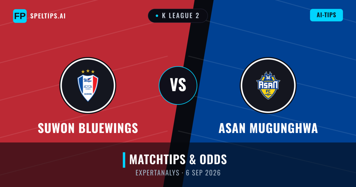 Suwon Bluewings vs Asan Mugunghwa — matchtips och förhandstitt
