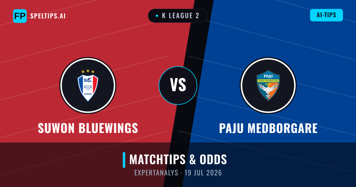 Suwon Bluewings vs Paju Medborgare — matchtips och förhandstitt